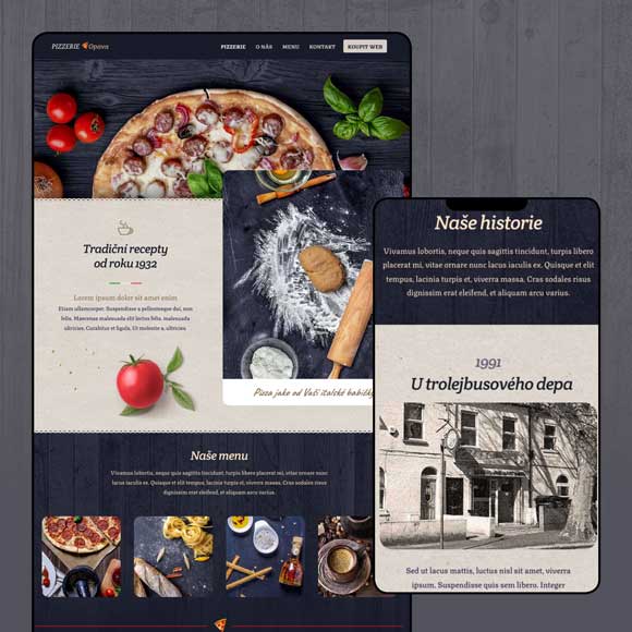 Přátelský web – Pizzerie